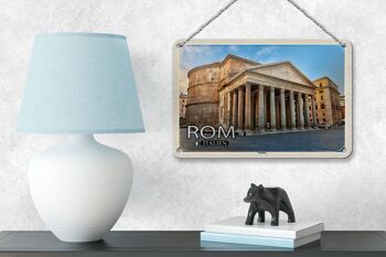 Signe en étain voyage Rome italie Panthéon Architecture 18x12cm, décoration 4