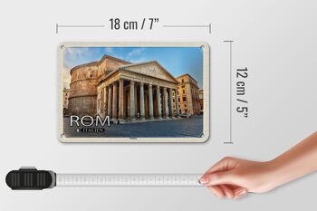 Signe en étain voyage Rome italie Panthéon Architecture 18x12cm, décoration 5