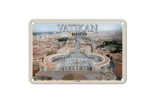 Blechschild Reise Vatikan Italien Petersplatz Baukunst 18x12cm Schild
