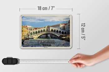 Signe en étain voyage venise italie pont du Rialto, décoration 18x12cm 5