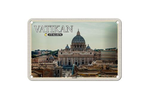 Blechschild Reise Vatikan Italien Petersdom Papst 18x12cm Dekoration