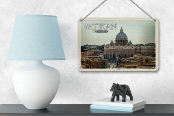 Panneau de voyage en étain, Vatican, italie, basilique saint-pierre, pape, décoration 18x12cm 4