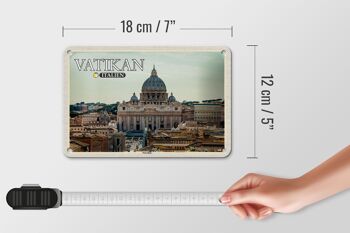Panneau de voyage en étain, Vatican, italie, basilique saint-pierre, pape, décoration 18x12cm 5