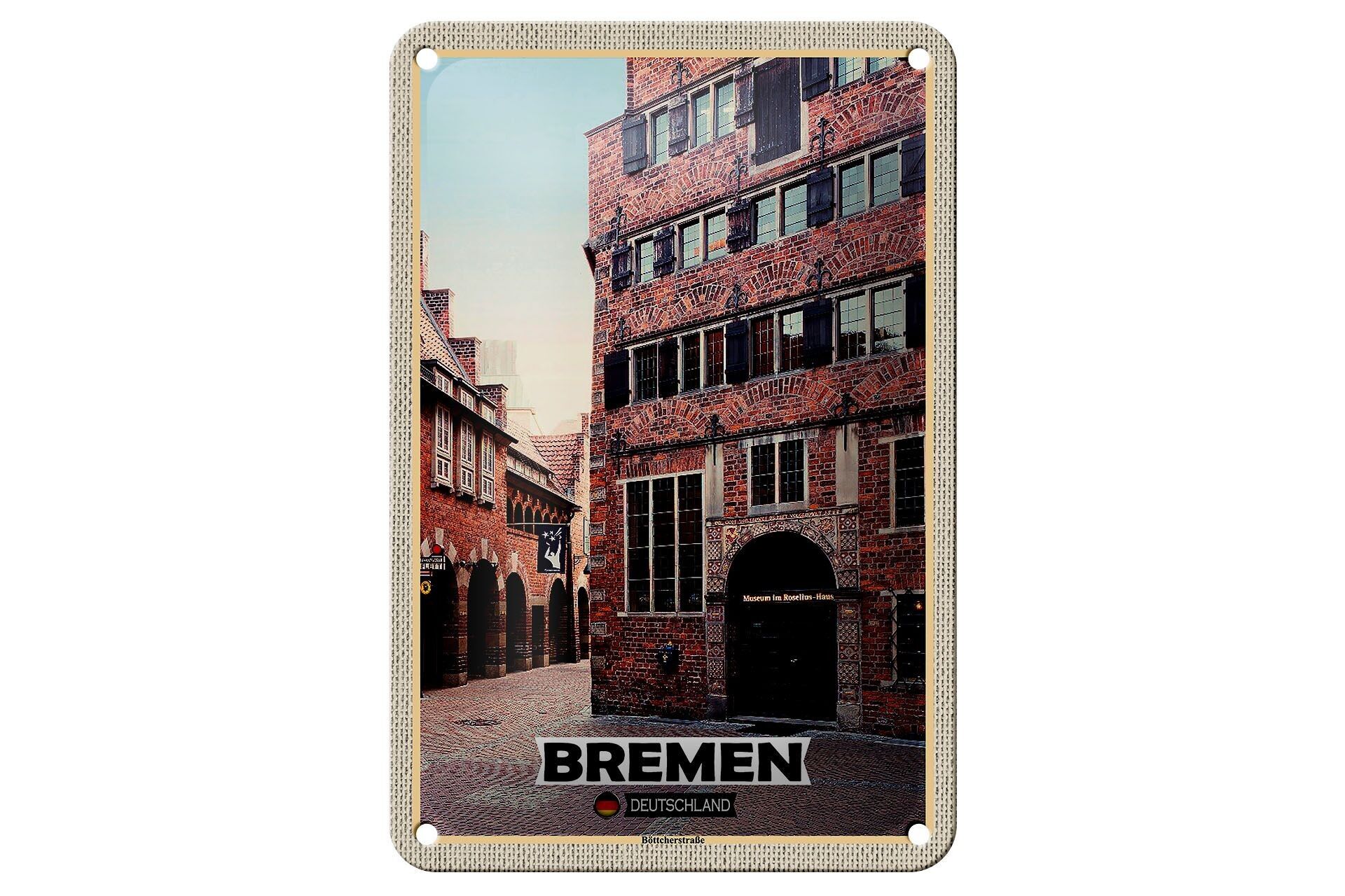 Blechschild Städte Bremen Deutschland Bremerhaven 12x18cm Dekoration