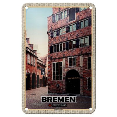 Targa in metallo Città Brema Germania Bremerhaven 12x18 cm Decorazione