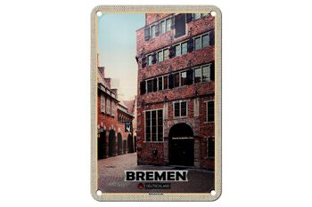 Signe en étain villes Brême Allemagne Bremerhaven 12x18cm Décoration 1