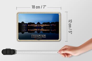 Panneau en étain villes Brême Allemagne Parkhotel 18x12cm décoration 5