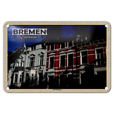 Blechschild Städte Bremen Deutschland Schwachhausen 18x12cm Schild