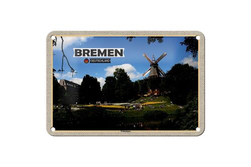 Blechschild Städte Bremen Deutschland Überseestadt 18x12cm Dekoration