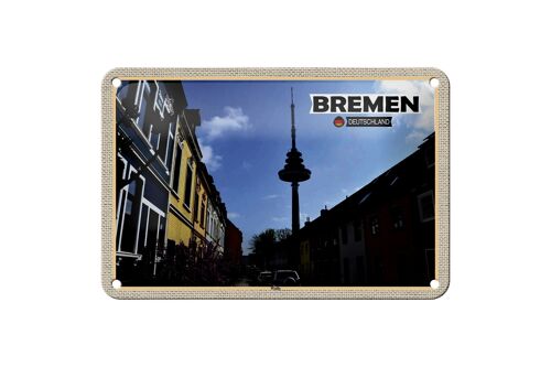 Blechschild Städte Bremen Deutschland Wallanlagen 18x12cm Dekoration