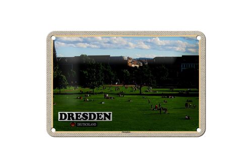 Blechschild Städte Dresden Deutschland Alaunplatz 18x12cm Dekoration