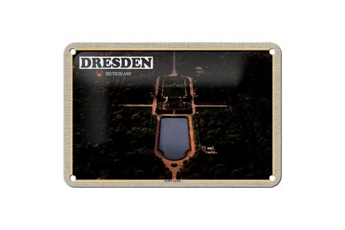 Blechschild Städte Dresden Deutschland Großer Garten 18x12cm Schild