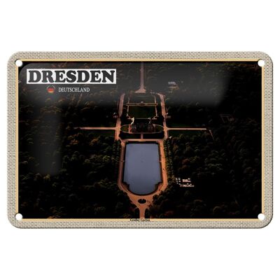 Blechschild Städte Dresden Deutschland Großer Garten 18x12cm Schild