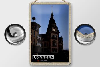 Panneau en étain pour villes de Dresde, allemagne, hôtel de ville, Plauen, 12x18cm 2