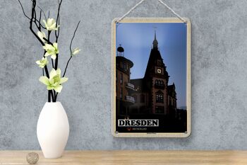 Panneau en étain pour villes de Dresde, allemagne, hôtel de ville, Plauen, 12x18cm 4