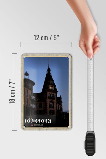 Panneau en étain pour villes de Dresde, allemagne, hôtel de ville, Plauen, 12x18cm 5