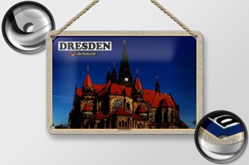 Panneau en étain pour villes de Dresde, allemagne, Ganisonskirche, 18x12cm 2