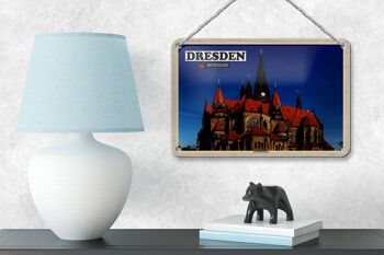 Panneau en étain pour villes de Dresde, allemagne, Ganisonskirche, 18x12cm 4