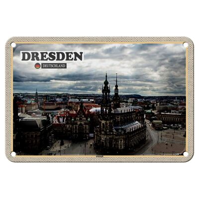 Blechschild Städte Dresden Deutschland Altstadt 18x12cm Dekoration