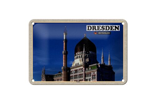 Blechschild Städte Dresden Deutschland Yenizde 18x12cm Dekoration