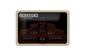 Plaque en tôle villes Dresde Suisse saxonne 18x12cm décoration 1