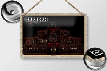 Plaque en tôle villes Dresde Suisse saxonne 18x12cm décoration 2