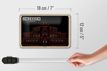 Plaque en tôle villes Dresde Suisse saxonne 18x12cm décoration 5