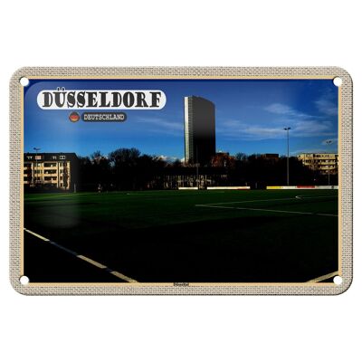 Cartel de chapa ciudades Düsseldorf Düsseltal campo de fútbol cartel de 18x12cm