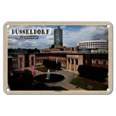 Cartel de chapa Ciudades Düsseldorf Königsallee Casco antiguo 18x12cm Decoración