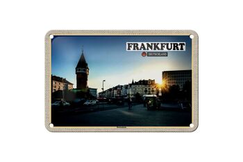 Panneau en étain pour villes, Francfort, Bockenheim, vieille ville, 18x12cm, décoration 1