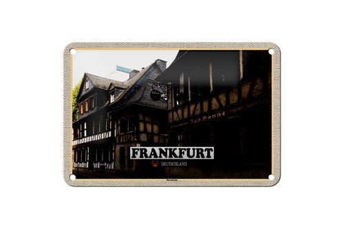 Blechschild Städte Frankfurt Bornheim Altstadt 18x12cm Dekoration