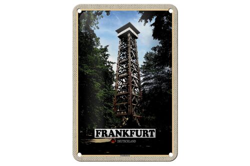 Blechschild Städte Frankfurt Deutschland Goetheturm 12x18cm Schild