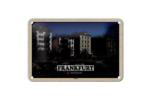 Blechschild Städte Frankfurt Nordend Park Gebäude 18x12cm Dekoration