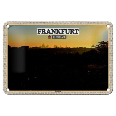 Blechschild Städte Frankfurt Lohrberg Ausblick Park 18x12cm Schild