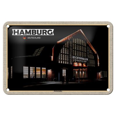 Blechschild Städte Hamburg Deichtorhallen Kunst 18x12cm Dekoration