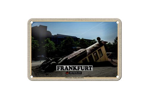 Blechschild Städte Frankfurt U-Bahnstation Bockenheim 18x12cm Schild