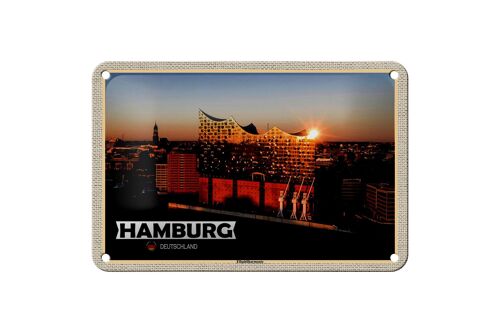 Blechschild Städte Hamburg Elbphilharmonie Architektur 18x12cm Schild
