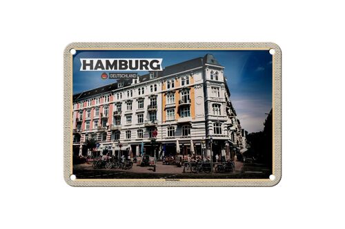 Blechschild Städte Hamburg Sternschanze Altstadt 18x12cm Dekoration