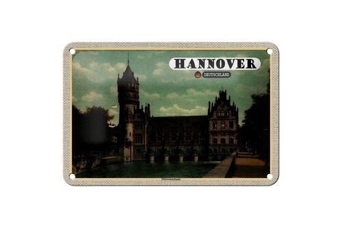 Blechschild Städte Hannover Flusswasserkunst Schloss 18x12cm Schild