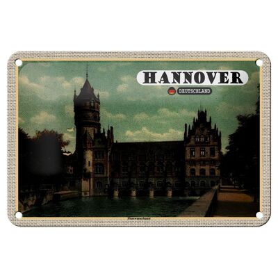 Blechschild Städte Hannover Flusswasserkunst Schloss 18x12cm Schild