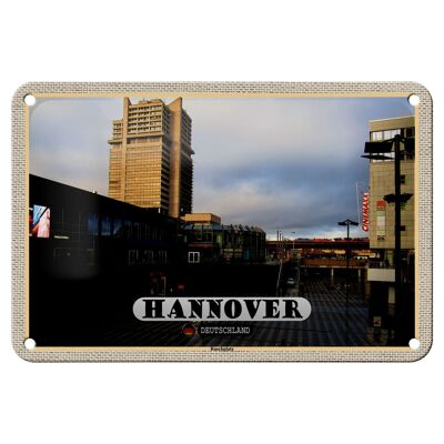 Cartel de chapa Ciudades Hannover Raschplatz City 18x12cm Cartel de regalo