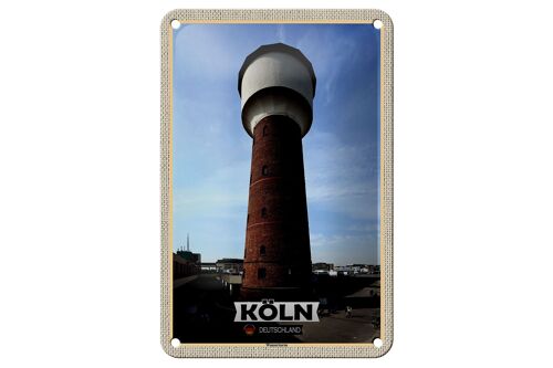 Blechschild Städte Köln Wasserturm Bauwerk 12x18cm Geschenk Schild