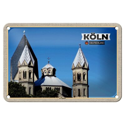 Blechschild Städte Köln St. Apostel Architektur 18x12cm Dekoration