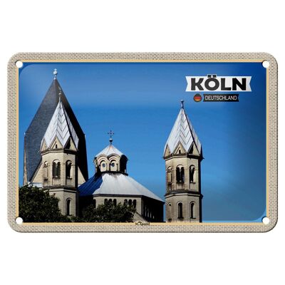 Metal sign cities Cologne St.Apostle Architecture 18x12cm Decoration