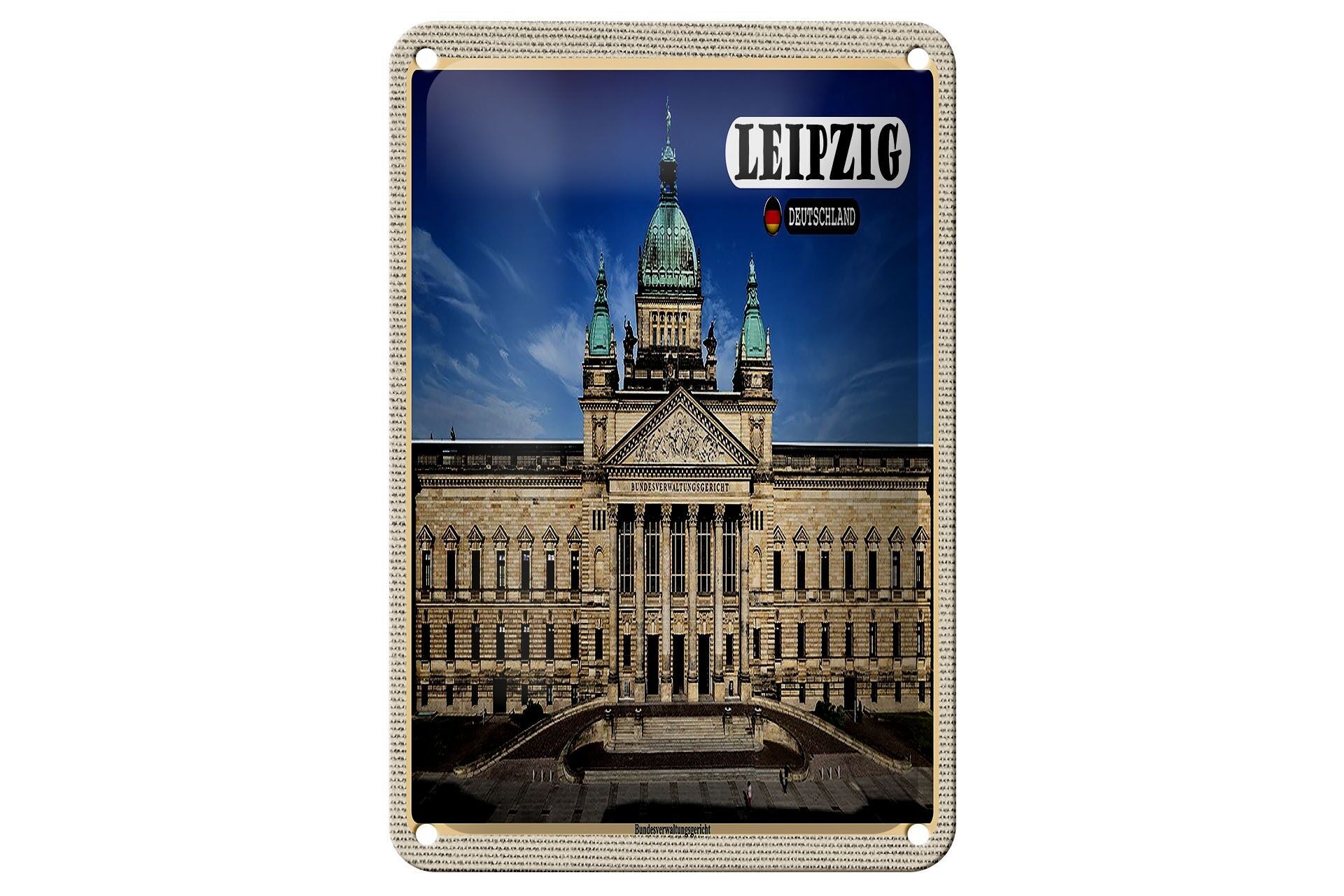 Targa in metallo città Tribunale amministrativo federale di Lipsia 18x12 cm