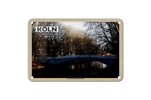 Blechschild Städte Rautenstrauchkanal Köln-Lindenthal 18x12cm Schild