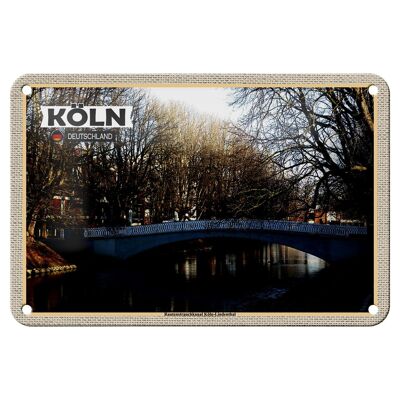 Blechschild Städte Rautenstrauchkanal Köln-Lindenthal 18x12cm Schild