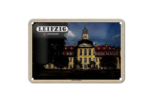 Blechschild Städte Leipzig Gohliser Schlösschen 18x12cm Dekoration