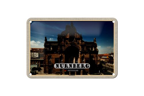 Blechschild Städte Nürnberg Staatstheater Gebäude 18x12cm Dekoration