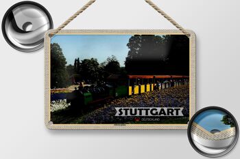Panneau en étain villes Stuttgart Killesbergbahn Park, 18x12cm, décoration 2
